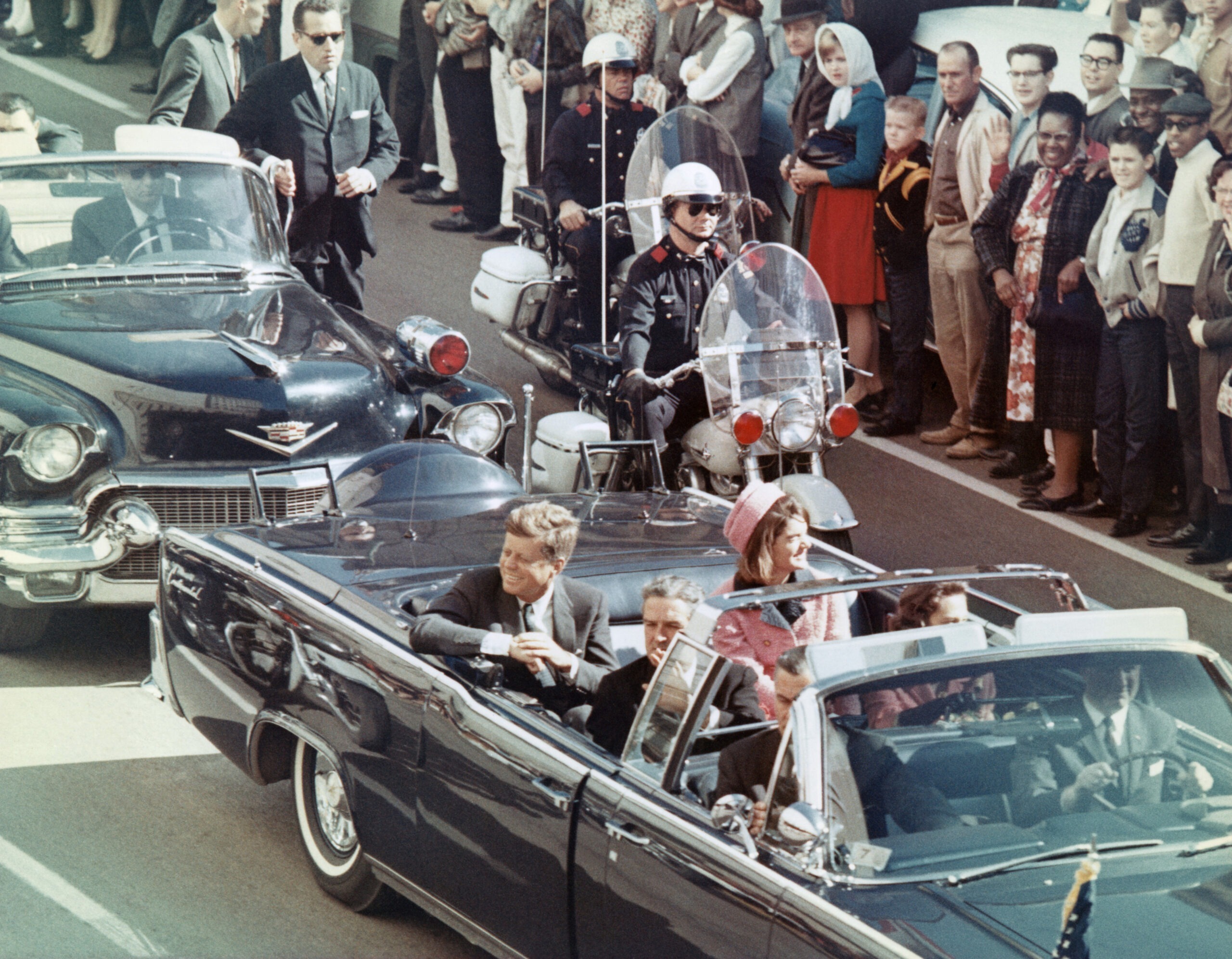 Kennedys Riding in Dallas Motorcade Kennedy November 22, 1963