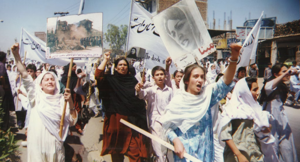 RAWA_protest_rally_against_Taliban_in_Peshawar_April28-1998